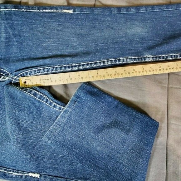 TRUE RELIGION JOHNNY SUPER T DENIM FADE STITCH JEANS SZ 25 RN#112790 - Picture 3 of 6